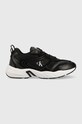 Calvin Klein Jeans sneakersy Retro Tennis Su-Mesh imitacja skóry licowej czarny YM0YM00589