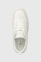 Δερμάτινα αθλητικά παπούτσια Calvin Klein Jeans BASKET CUPSOLE LOW LTH MONO BASKET CUPSOLE LOW LTH MONO λευκό YM0YM00574