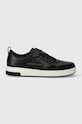 Calvin Klein Jeans sneakersy skórzane BASKET CUPSOLE LOW LTH MONO YM0YM00574 czarny SS24