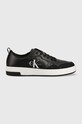 Calvin Klein Jeans sneakersy skórzane BASKET CUPSOLE LOW LTH MONO Planet friendly czarny YM0YM00574
