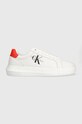 Шкіряні кросівки Calvin Klein Jeans YM0YM00681 CHUNKY CUPSOLE MONOLOGO Planet friendly білий YM0YM00681