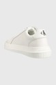Obuwie Calvin Klein Jeans sneakersy skórzane Chunky Capsule Monologo YM0YM00681 biały