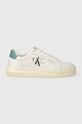 Кожаные кроссовки Calvin Klein Jeans YM0YM00681 CHUNKY CUPSOLE MONOLOGO низкая белый YM0YM00681