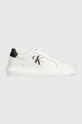 bianco Calvin Klein Jeans sneakers in pelle YM0YM00681 CHUNKY CUPSOLE MONOLOGO Uomo