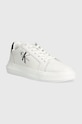Кожени маратонки Calvin Klein Jeans YM0YM00681 CHUNKY CUPSOLE MONOLOGO YM0YM00681 бял NC24
