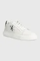 Calvin Klein Jeans sneakers in pelle YM0YM00681 CHUNKY CUPSOLE MONOLOGO bianco
