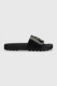 Natikači Calvin Klein Jeans TRUCK SLIDE MONOGRAM RUBBER M črna YM0YM00591