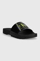 Calvin Klein Jeans klapki TRUCK SLIDE MONOGRAM RUBBER M YM0YM00591 czarny SS23