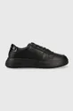 μαύρο Δερμάτινα αθλητικά παπούτσια Calvin Klein HM0HM00992 LOW TOP LACE UP PIPING Ανδρικά