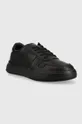 Δερμάτινα αθλητικά παπούτσια Calvin Klein HM0HM00992 LOW TOP LACE UP PIPING μαύρο