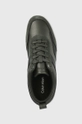 zelená Kožené tenisky Calvin Klein HM0HM00851 LOW TOP LACE UP LTH MIX