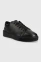 Δερμάτινα αθλητικά παπούτσια Calvin Klein HM0HM00869 LOW TOP LACE UP FESTIVE μαύρο