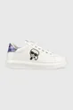 λευκό Δερμάτινα αθλητικά παπούτσια Karl Lagerfeld KL52533 KAPRI MENS Ανδρικά