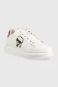 Δερμάτινα αθλητικά παπούτσια Karl Lagerfeld KL52533 KAPRI MENS λευκό