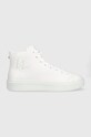 Karl Lagerfeld sneakersy skórzane MAXI KUP wysoka biały KL52265.01W