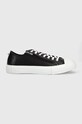Karl Lagerfeld tenisówki skórzane KAMPUS III tekstylny czarny KL50325.000