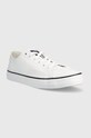 Πάνινα παπούτσια Tommy Jeans Leather Vulc Tjm Ess EM0EM01047 λευκό SS23
