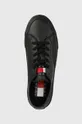 μαύρο Πάνινα παπούτσια Tommy Jeans Leather Vulc Tjm Ess