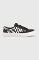 Tommy Jeans sneakersy skórzane VIRGIL LEATHER LOGO PRINT Planet friendly czarny EM0EM01129