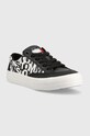 Tommy Jeans sneakers din piele Virgil Leather Logo Print EM0EM01129 negru SS23