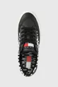 μαύρο Δερμάτινα αθλητικά παπούτσια Tommy Jeans Virgil Leather Logo Print