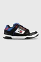 μαύρο Δερμάτινα αθλητικά παπούτσια Tommy Jeans Skate Sneaker Ανδρικά