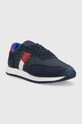 Tommy Jeans sneakersy EM0EM01136 TOMMY JEANS LEATHER RUNNER EM0EM01136 granatowy SS23
