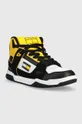Tommy Jeans sneakersy skórzane EM0EM01108 TOMMY JEANS MID CUT DROID żółty
