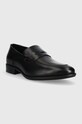 Kožené mokasíny BOSS Colby 50487115.001 černá SS23