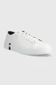 Δερμάτινα αθλητικά παπούτσια Tommy Hilfiger FM0FM04351 MODERN VULC CORPORATE LEATHER λευκό