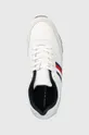 λευκό Δερμάτινα αθλητικά παπούτσια Tommy Hilfiger FM0FM04397 CORE EVA RUNNER CORPORATE LEA