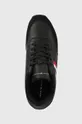 μαύρο Δερμάτινα αθλητικά παπούτσια Tommy Hilfiger FM0FM04397 CORE EVA RUNNER CORPORATE LEA