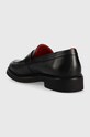 Obuwie HUGO mokasyny skórzane Luxity 50486258.001 czarny