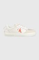 Calvin Klein Jeans sneakersy CASUAL CUPSOLE XRAY skóra zamszowa biały YM0YM00607