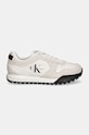 Calvin Klein Jeans sneakersy skórzane TOOTHY RUNNER IRREGULAR LINES YM0YM00624 biały NC24