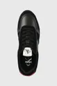 μαύρο Δερμάτινα αθλητικά παπούτσια Calvin Klein Jeans TOOTHY RUNNER IRREGULAR LINES
