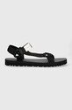 Calvin Klein Jeans szandál PREFRESATO WEBBING BADGE STORY fekete YM0YM00639