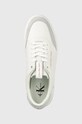 Usnjene superge Calvin Klein Jeans CASUAL CUPSOLE HIGH/LOW FREQ bela YM0YM00670