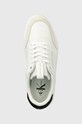 Calvin Klein Jeans sneakersy skórzane CASUAL CUPSOLE HIGH/LOW FREQ biały YM0YM00670