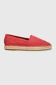 Espadrilky Calvin Klein ESPADRILLE CV HM0HM00539 červená SS24