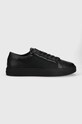Calvin Klein sneakersy LOW TOP LACE UP W/ZIP MONO JQ tekstylny czarny HM0HM01013