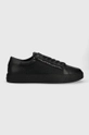 nero Calvin Klein sneakers LOW TOP LACE UP W/ZIP MONO JQ Uomo