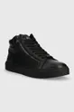 Tenisice Calvin Klein HIGH TOP LACE UP W/ZIP MONO JQ crna