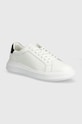 Calvin Klein sneakersy skórzane LOW TOP LACE UP LTH Planet friendly biały HM0HM01016