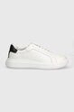 Kožne tenisice Calvin Klein LOW TOP LACE UP LTH HM0HM01016 bijela SS25