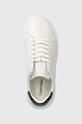 Δερμάτινα αθλητικά παπούτσια Calvin Klein LOW TOP LACE UP LTH λευκό HM0HM01016