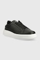 Kožené tenisky Calvin Klein LOW TOP LACE UP LTH HM0HM01016 čierna SS25