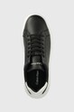 Calvin Klein sneakers din piele LOW TOP LACE UP LTH negru HM0HM01016