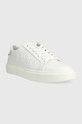 Calvin Klein sneakersy skórzane LOW TOP LACE UP MONO HF HM0HM01068 biały SS23
