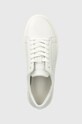 Calvin Klein sneakersy skórzane LOW TOP LACE UP MONO HF biały HM0HM01068